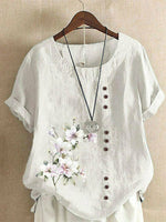 Lässige Bluse mit Blumenmuster