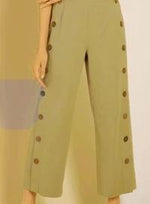 Women’s Side-Button Wide Leg Pants