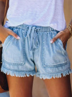 Blaue, einfarbige Freizeit-Jeans