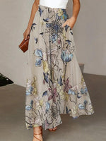 Moderne aprikosenfarbene Hose mit Seitentaschen