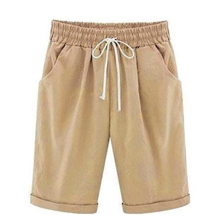 Women’s Casual Loose-Fit Cotton Summer Shorts with Pockets