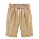 Women’s Casual Loose-Fit Cotton Summer Shorts with Pockets