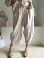 Simple Plain Side Pocket Pants