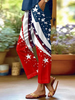 Showy Red Side Pocket Pants