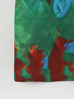 T-shirt imprimé tie-dye décontracté d'été à col rond et manches courtes