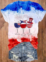 Elegant Short Sleeve V-Neck Top