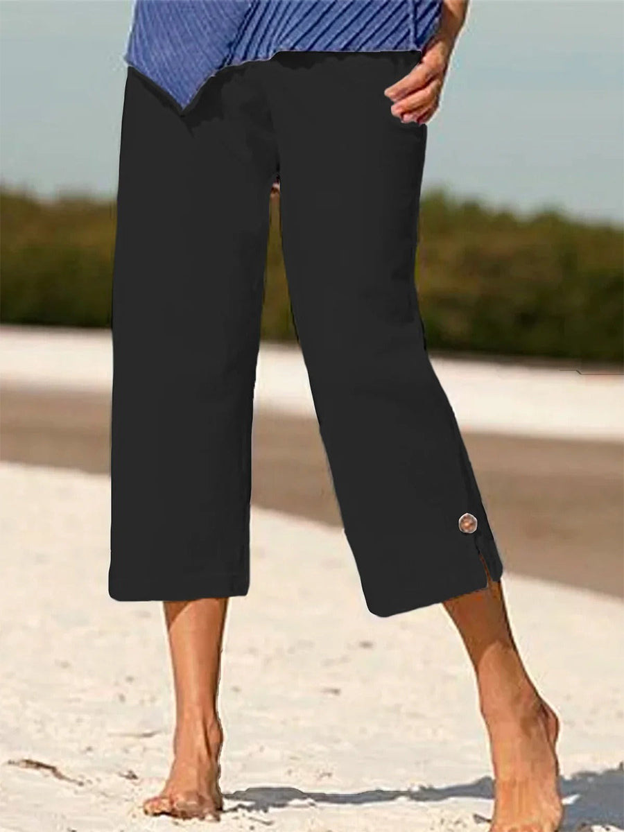 Pantalon noir ample et décontracté