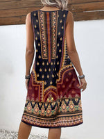 Vintage Ethnic Print Dress