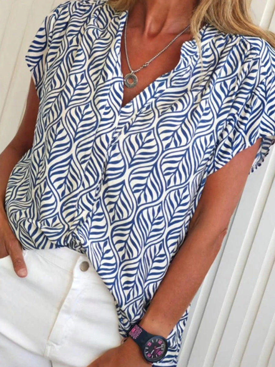 Fresh Blue Short Sleeve Top