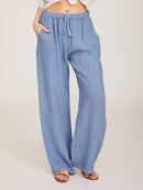 Women’s Casual Wide Leg Pants with Elastic Drawstring Waist