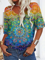 Haut unique à col rond et manches courtes