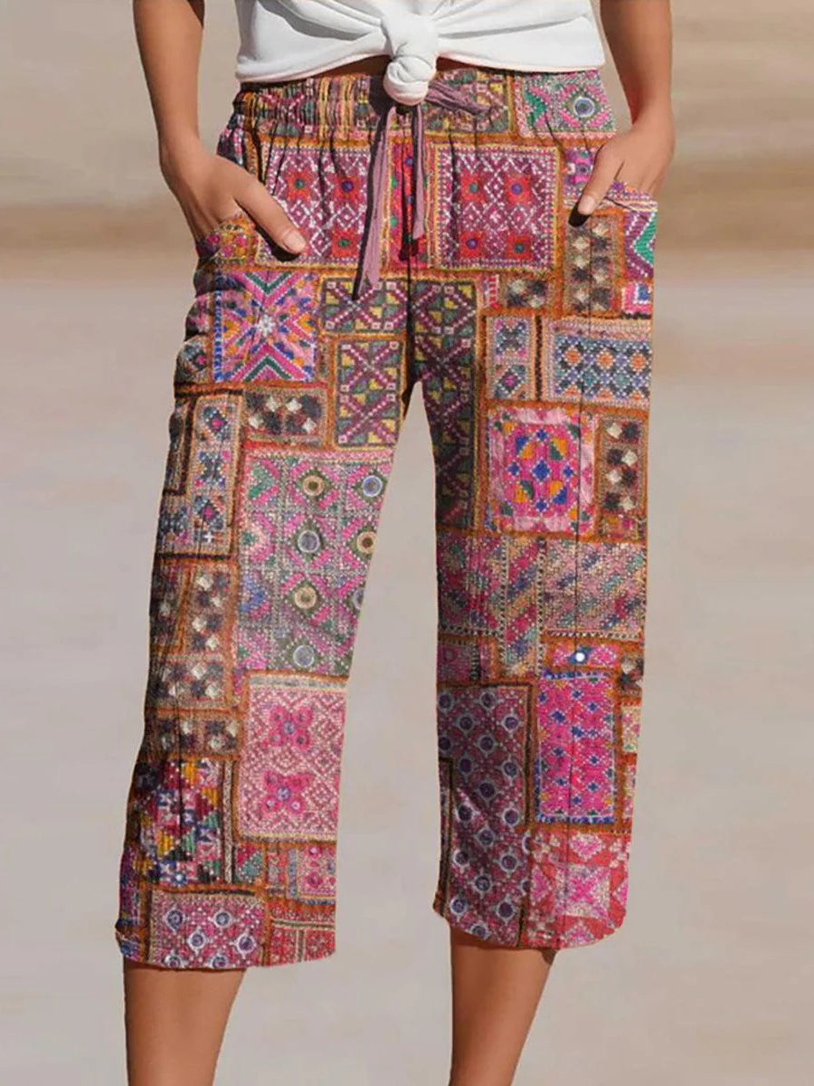 Pantalon spécial violet à poches latérales