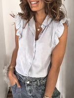 Damenhemd mit einfarbigem Revers