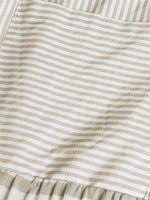 Locker geschnittenes, gestreiftes Maxikleid mit Rundhalsausschnitt und 3/4-Ärmeln