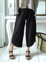 Casual Cotton Solid Color Pants