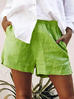 Women’s Lightweight Cotton Drawstring Shorts with Pockets