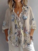 Haut rétro café à manches longues