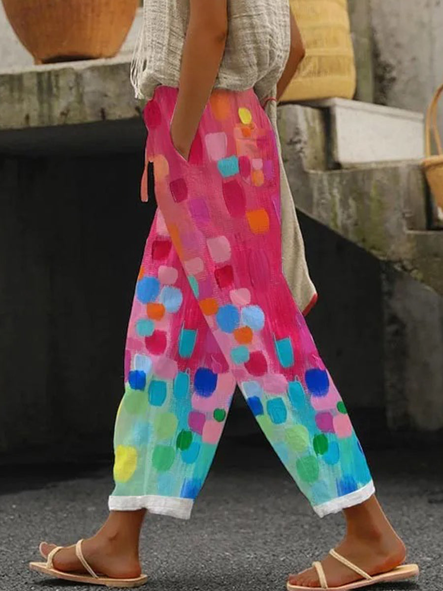 Hose mit Farbblock-Design und elastischem Bund