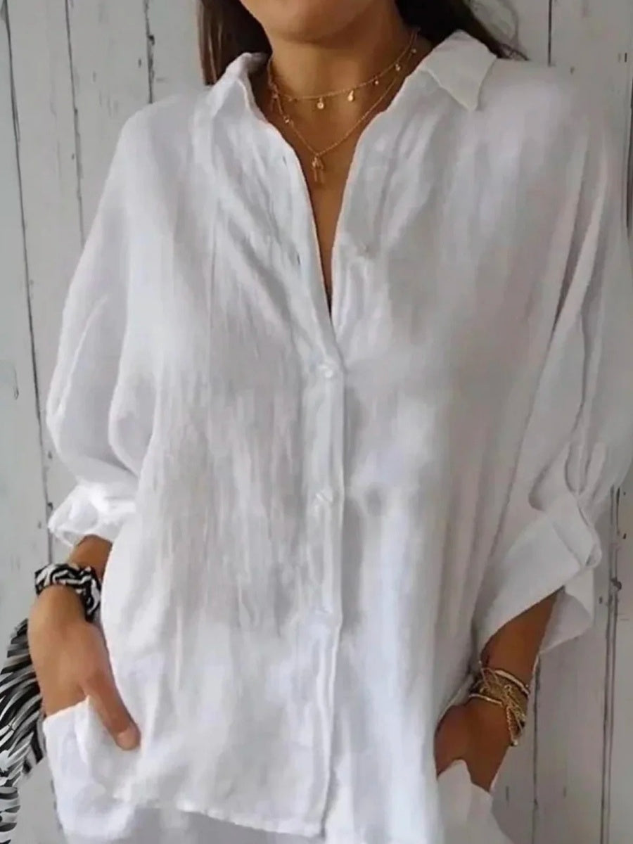 Women’s Cotton Half Sleeve Button Down Shirt