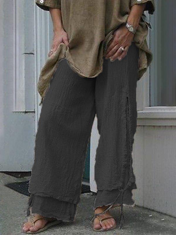 Women’s Layered Loose Fit Casual Pants