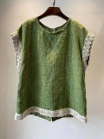 Haut sans manches en dentelle rétro