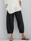 Women’s Loose Cotton Cropped Pants