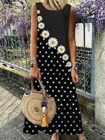 Robe maxi noire élégante sans manches