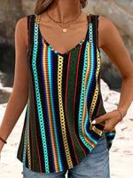 Vintage Colourful Striped Tank Top