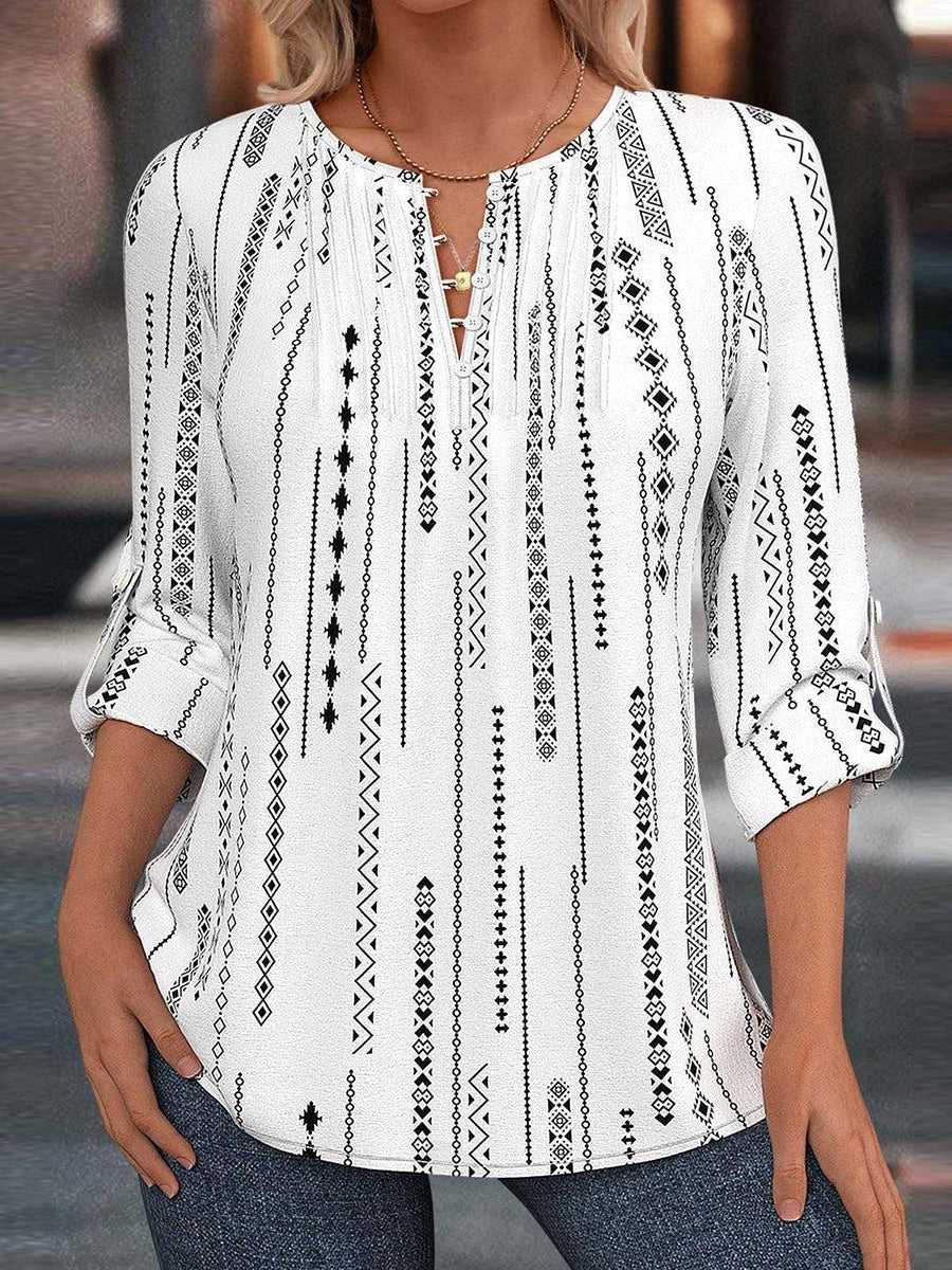 Weißes Langarmshirt